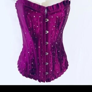 Purple Corset with Rhinestone Accents